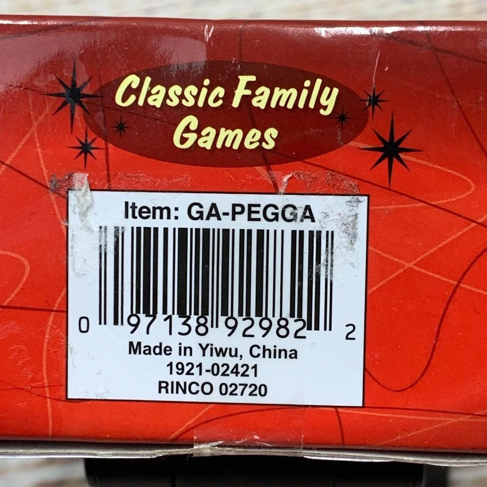 The Toy‎ Network Wooden Peg Game Classic Family Game Ages 3 & Up New